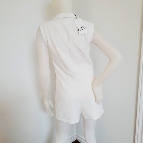 Zara blazer style jumpsuit shorts size XS NWT - Picture 6 of 8